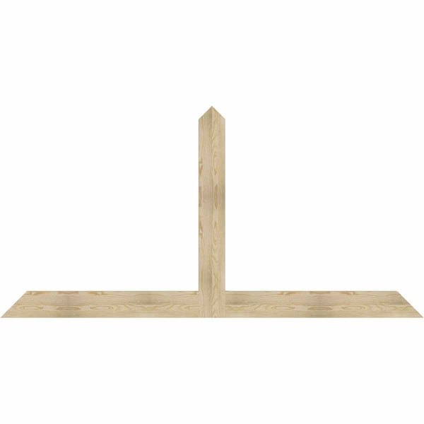 Ekena Millwork Portland Rough Sawn Timber Gable Bracket, Douglas Fir, 96"W x 48"H x 2"D x 6"F, 12/12 Pitch GBW096X48X0206POR00RDF - main